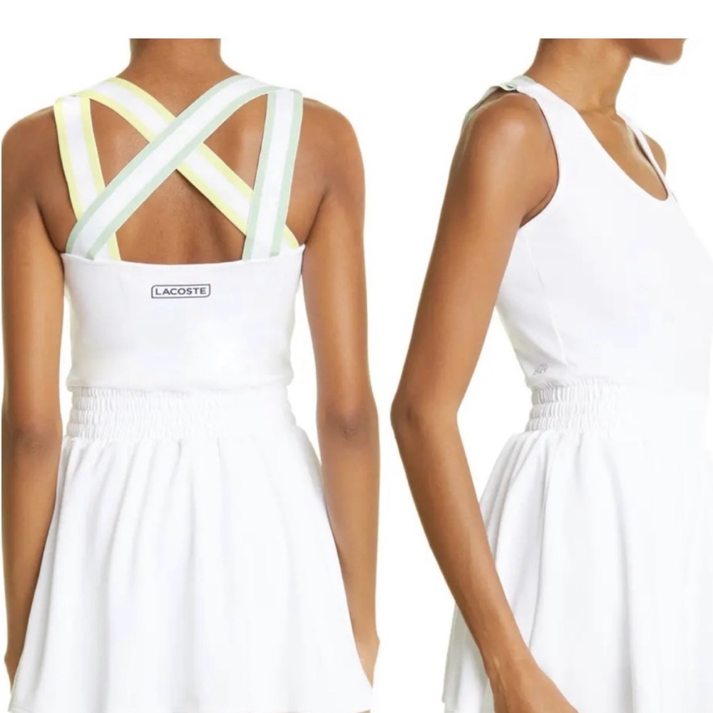 Lacoste White Dress with Yellow and Green Straps
